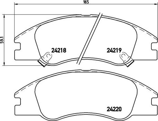 Brembo P 30 042 - Kit pastiglie freno, Freno a disco autozon.pro