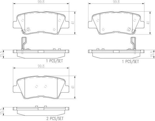 Brembo P30047N - Kit pastiglie freno, Freno a disco autozon.pro