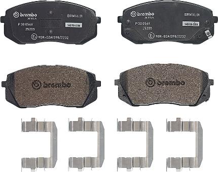 Brembo P 30 056X - Kit pastiglie freno, Freno a disco autozon.pro