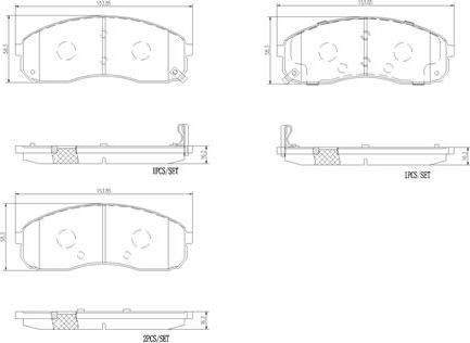 Brembo P30058N - Kit pastiglie freno, Freno a disco autozon.pro