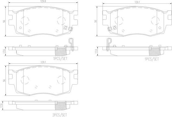 Brembo P30069N - Kit pastiglie freno, Freno a disco autozon.pro