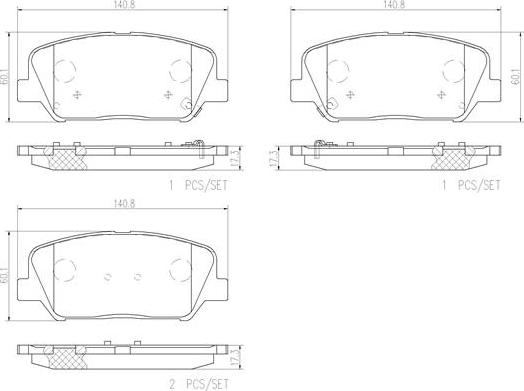 Brembo P30065N - Kit pastiglie freno, Freno a disco autozon.pro