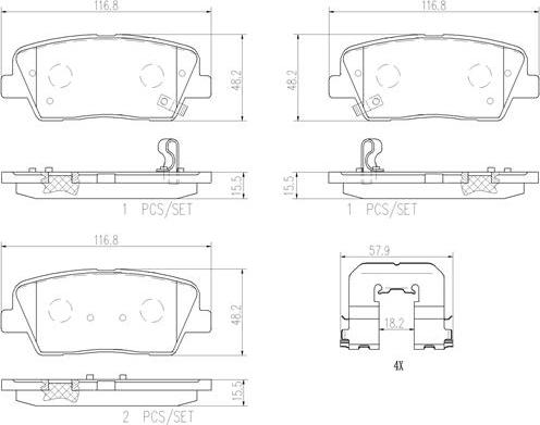 Brembo P30063N - Kit pastiglie freno, Freno a disco autozon.pro