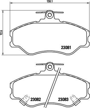 Brembo P 30 005 - Kit pastiglie freno, Freno a disco autozon.pro