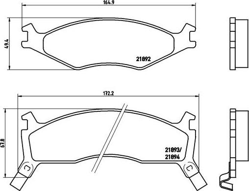 Brembo P 30 006 - Kit pastiglie freno, Freno a disco autozon.pro