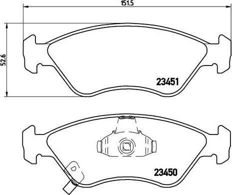 Brembo P 30 007 - Kit pastiglie freno, Freno a disco autozon.pro