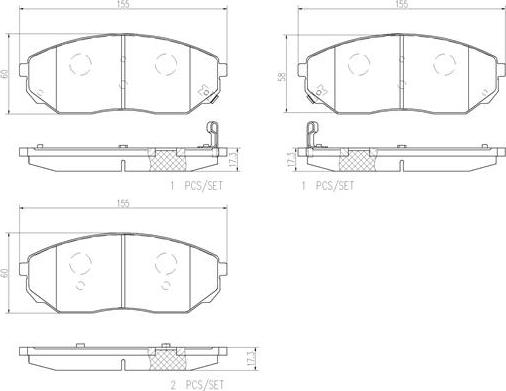 Brembo P30019N - Kit pastiglie freno, Freno a disco autozon.pro