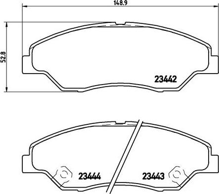 Brembo P 30 015 - Kit pastiglie freno, Freno a disco autozon.pro