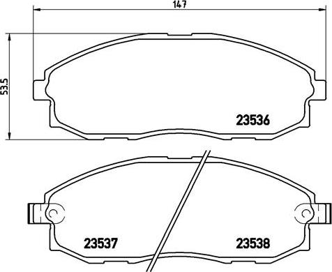 Brembo P30010N - Kit pastiglie freno, Freno a disco autozon.pro