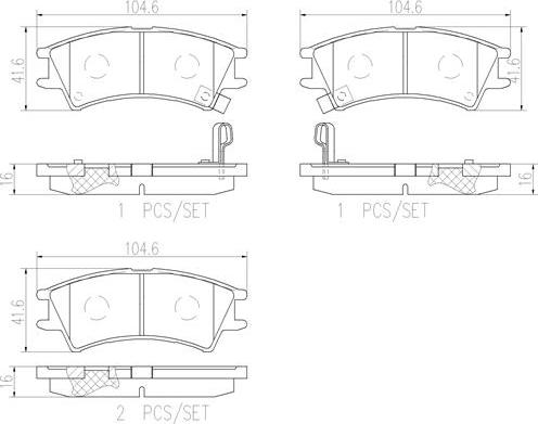 Brembo P30011N - Kit pastiglie freno, Freno a disco autozon.pro