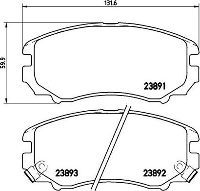 Brembo P 30 018X - Kit pastiglie freno, Freno a disco autozon.pro