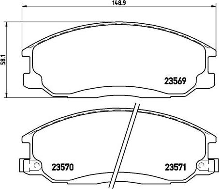 Brembo P 30 013 - Kit pastiglie freno, Freno a disco autozon.pro