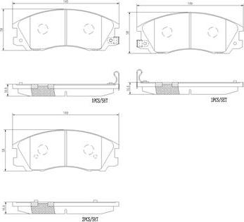 Brembo P30017N - Kit pastiglie freno, Freno a disco autozon.pro