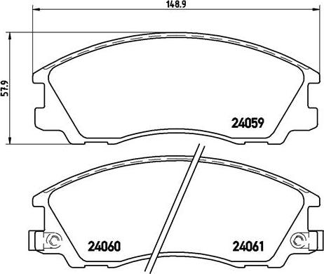 Brembo P 30 017 - Kit pastiglie freno, Freno a disco autozon.pro