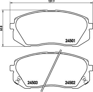 Brembo P 30 039 - Kit pastiglie freno, Freno a disco autozon.pro