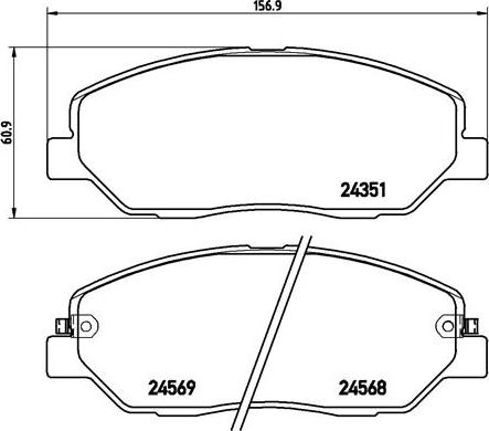 Brembo P 30 036 - Kit pastiglie freno, Freno a disco autozon.pro