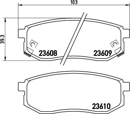 Brembo P 30 030 - Kit pastiglie freno, Freno a disco autozon.pro