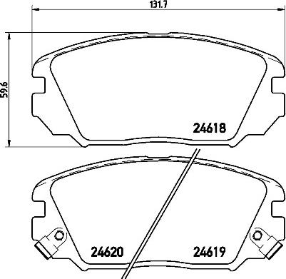 Brembo P30031N - Kit pastiglie freno, Freno a disco autozon.pro