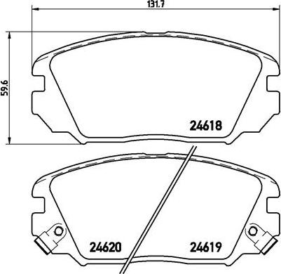 Brembo P 30 031 - Kit pastiglie freno, Freno a disco autozon.pro