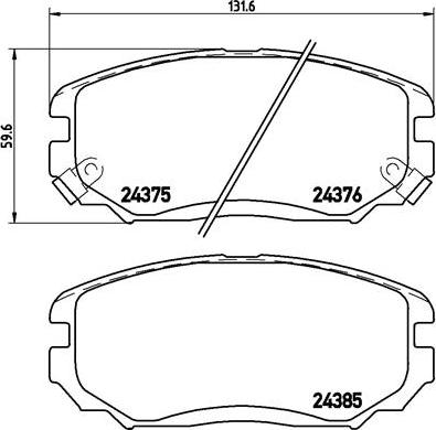 Brembo P 30 038 - Kit pastiglie freno, Freno a disco autozon.pro