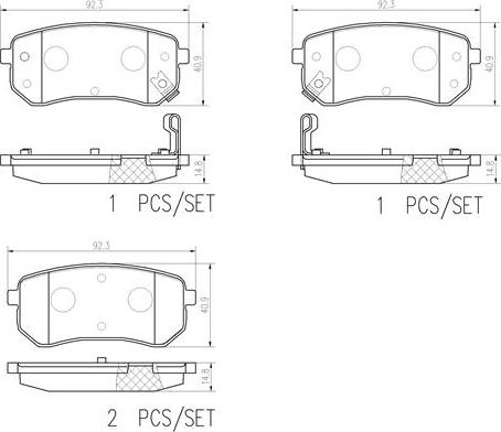 Brembo P30033N - Kit pastiglie freno, Freno a disco autozon.pro