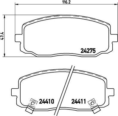 Brembo P 30 032 - Kit pastiglie freno, Freno a disco autozon.pro