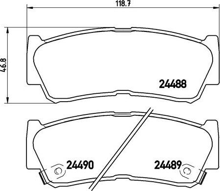 Brembo P 30 037 - Kit pastiglie freno, Freno a disco autozon.pro