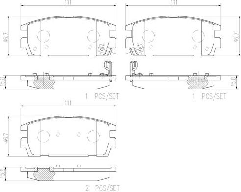 Brembo P30021N - Kit pastiglie freno, Freno a disco autozon.pro