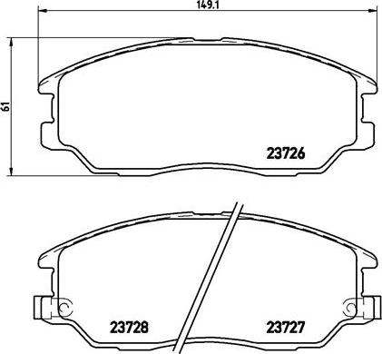 Brembo P 30 028 - Kit pastiglie freno, Freno a disco autozon.pro