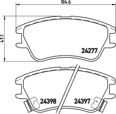 Brembo P 30 027 - Kit pastiglie freno, Freno a disco autozon.pro