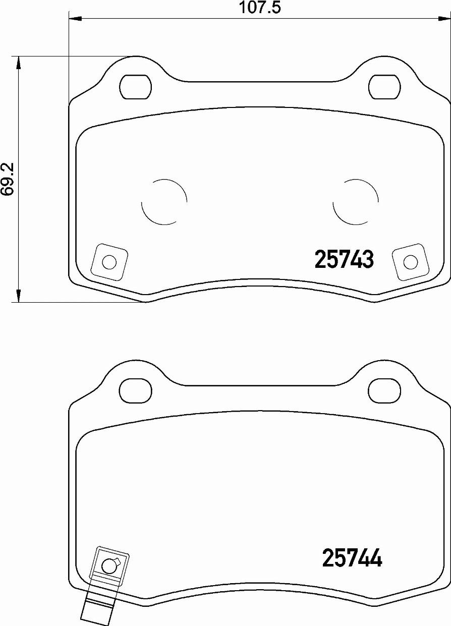 Brembo P 30 074E - Kit pastiglie freno, Freno a disco autozon.pro