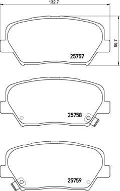 Brembo P 30 070 - Kit pastiglie freno, Freno a disco autozon.pro