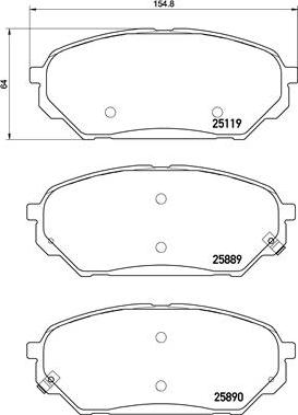 Brembo P30071N - Kit pastiglie freno, Freno a disco autozon.pro