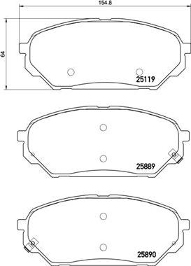 Brembo P 30 071 - Kit pastiglie freno, Freno a disco autozon.pro