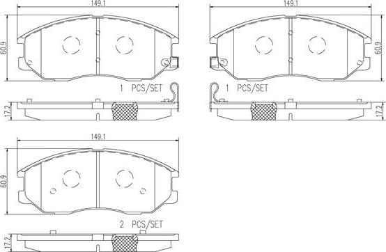 Brembo P30078N - Kit pastiglie freno, Freno a disco autozon.pro