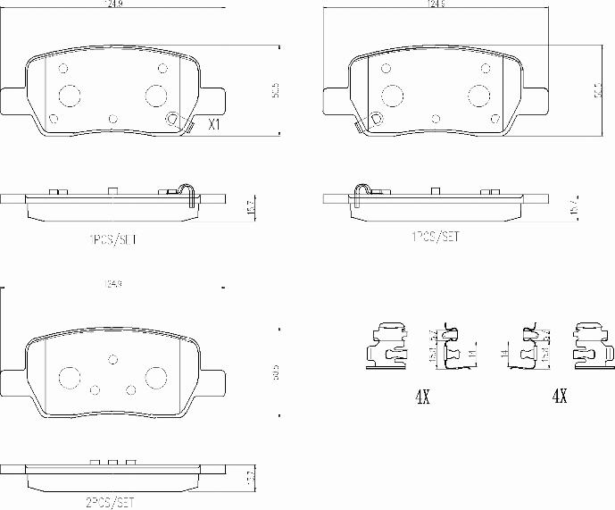 Brembo P30141N - Kit pastiglie freno, Freno a disco autozon.pro