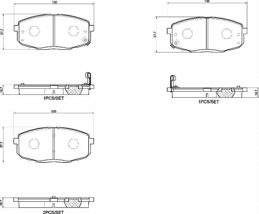 Brembo P30156N - Kit pastiglie freno, Freno a disco autozon.pro