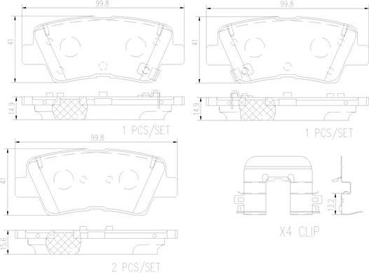 Brembo P30101N - Kit pastiglie freno, Freno a disco autozon.pro