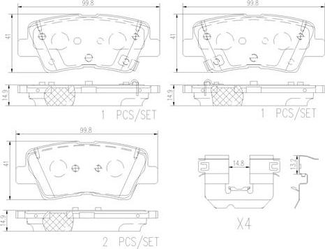 Brembo P30103N - Kit pastiglie freno, Freno a disco autozon.pro