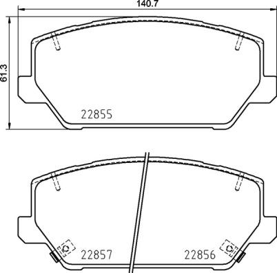 Hyundai 58101-I3A00 - Kit pastiglie freno, Freno a disco autozon.pro