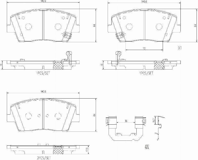 Brembo P30119N - Kit pastiglie freno, Freno a disco autozon.pro