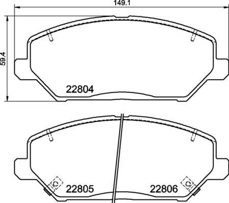 Brembo P 30 110 - Kit pastiglie freno, Freno a disco autozon.pro