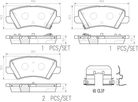 Brembo P30111N - Kit pastiglie freno, Freno a disco autozon.pro