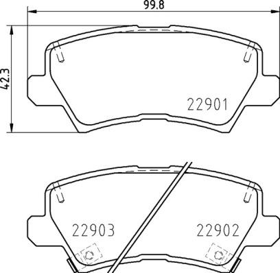 Brembo P 30 111 - Kit pastiglie freno, Freno a disco autozon.pro