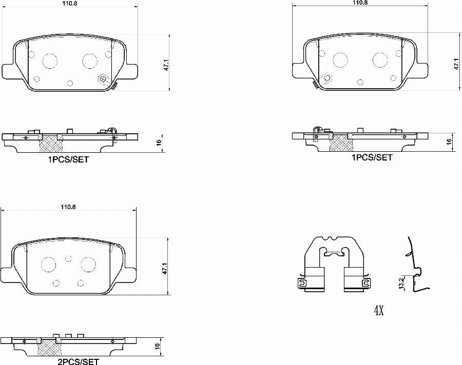 Brembo P30118N - Kit pastiglie freno, Freno a disco autozon.pro