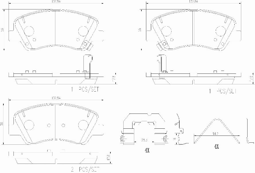 Brembo P30122N - Kit pastiglie freno, Freno a disco autozon.pro