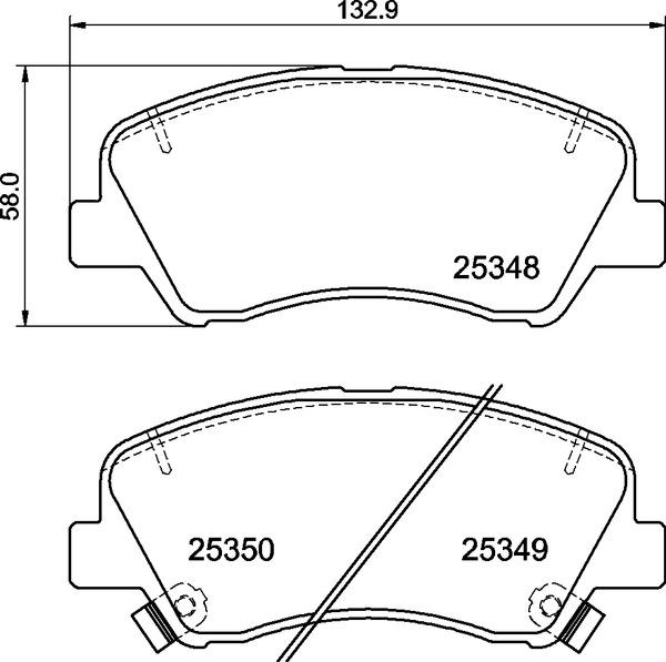 HELLA 8DB 355 036-171 - Kit pastiglie freno, Freno a disco autozon.pro