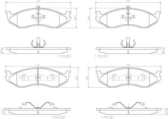 Brembo P37004N - Kit pastiglie freno, Freno a disco autozon.pro