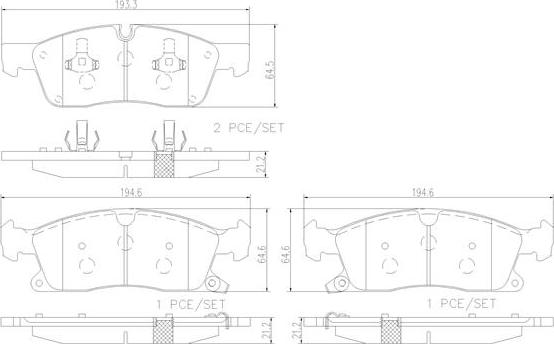 Brembo P37015N - Kit pastiglie freno, Freno a disco autozon.pro