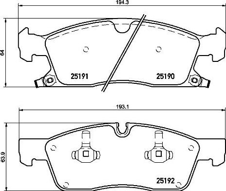 Brembo P 37 015 - Kit pastiglie freno, Freno a disco autozon.pro